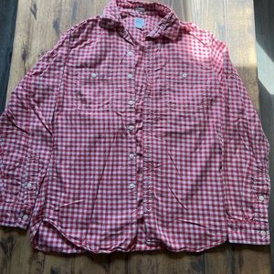 100% Cotton J. Crew Farmer's Red Plaid Flannel Shirt Men's Size M